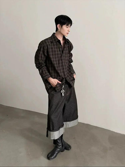 Gen Casual Plaid L/S Shirt-korean-fashion-Shirt-Gen's Closet-OH Garments
