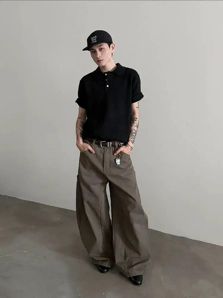 Gen Chic Three-Buttons Knit Polo-korean-fashion-Polo-Gen's Closet-OH Garments