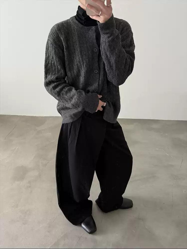 Gen Classic Cable Knit Cardigan-korean-fashion-Cardigan-Gen's Closet-OH Garments