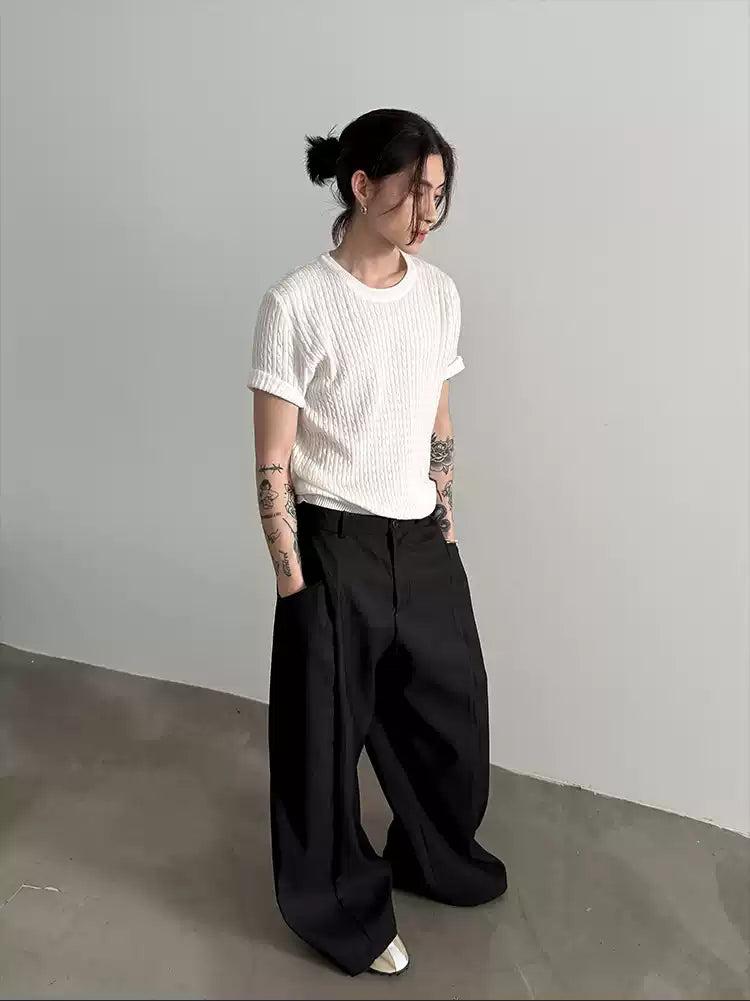 Gen Classic Cable Knit T-Shirt-korean-fashion-T-Shirt-Gen's Closet-OH Garments