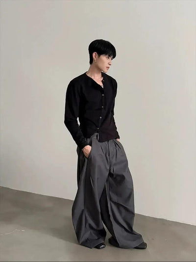 Gen Diagonal Line Buttoned Cardigan-korean-fashion-Cardigan-Gen's Closet-OH Garments