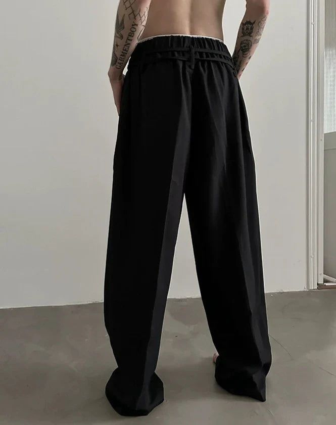 Gen Double Line Drawstring Pants-korean-fashion-Pants-Gen's Closet-OH Garments