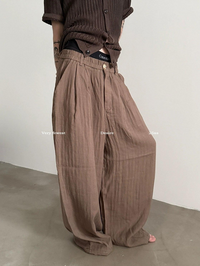 Gen Drapy Linen Blend Loose Pants-korean-fashion-Pants-Gen's Closet-OH Garments