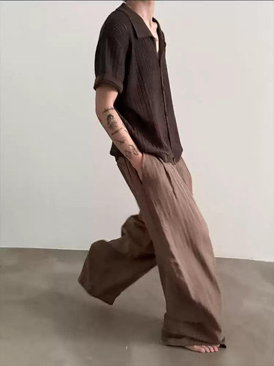Gen Drapy Linen Blend Loose Pants-korean-fashion-Pants-Gen's Closet-OH Garments