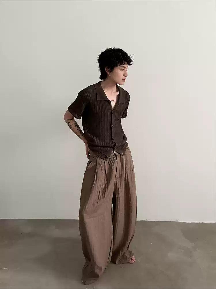 Gen Drapy Linen Blend Loose Pants-korean-fashion-Pants-Gen's Closet-OH Garments
