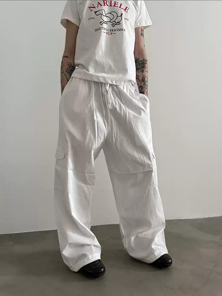 Gen Drawstring Loose Fit Cargo Pants-korean-fashion-Pants-Gen's Closet-OH Garments