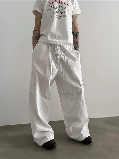 Gen Drawstring Loose Fit Cargo Pants-korean-fashion-Pants-Gen's Closet-OH Garments