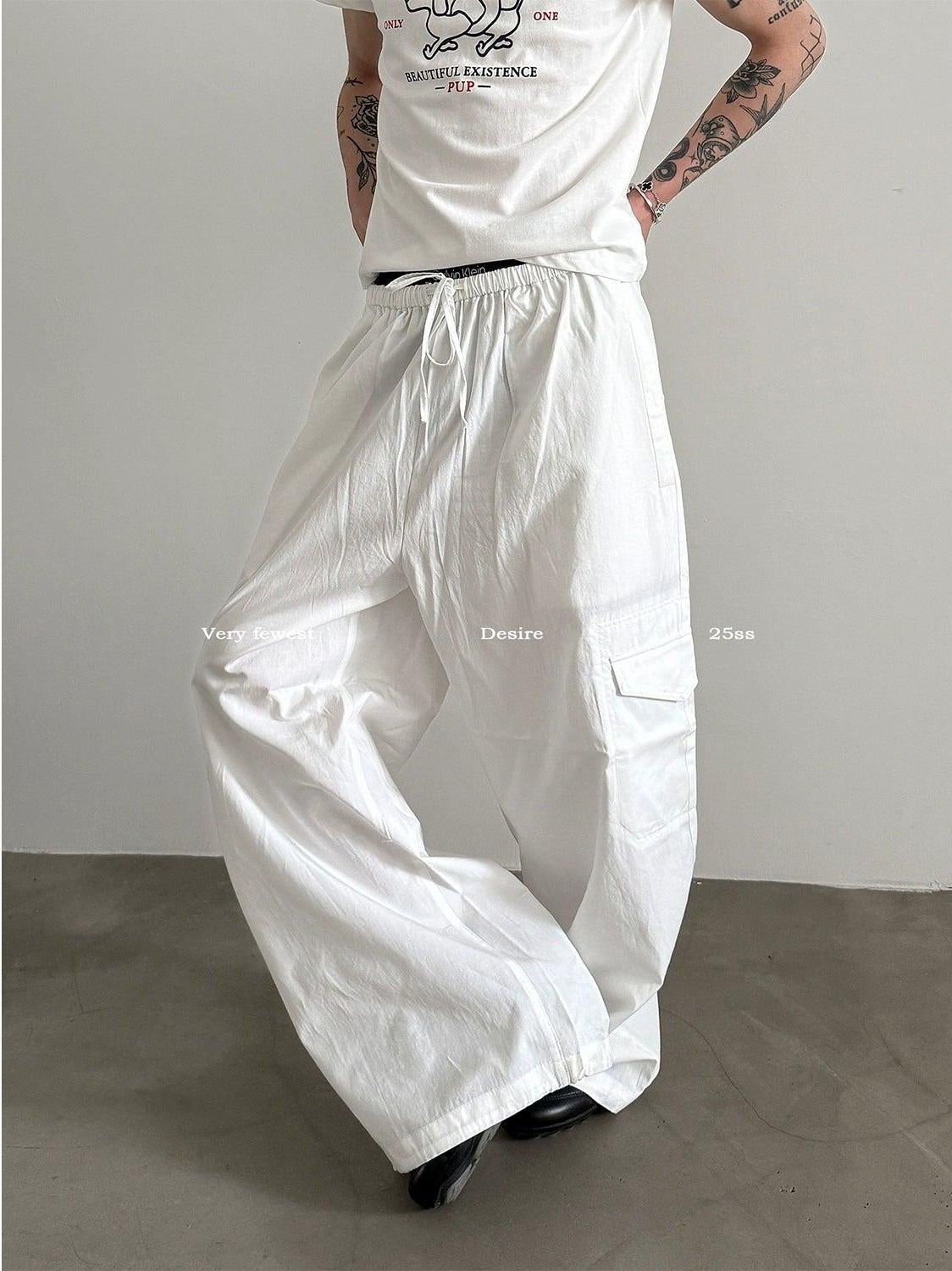 Gen Drawstring Loose Fit Cargo Pants-korean-fashion-Pants-Gen's Closet-OH Garments
