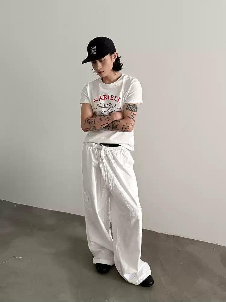 Gen Drawstring Loose Fit Cargo Pants-korean-fashion-Pants-Gen's Closet-OH Garments