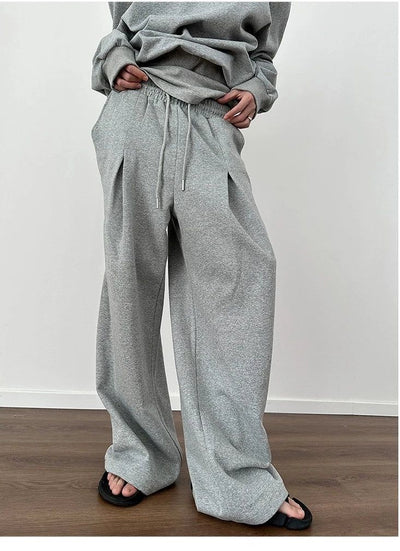 Gen Drawstring Wide Sweatpants-korean-fashion-Pants-Gen's Closet-OH Garments