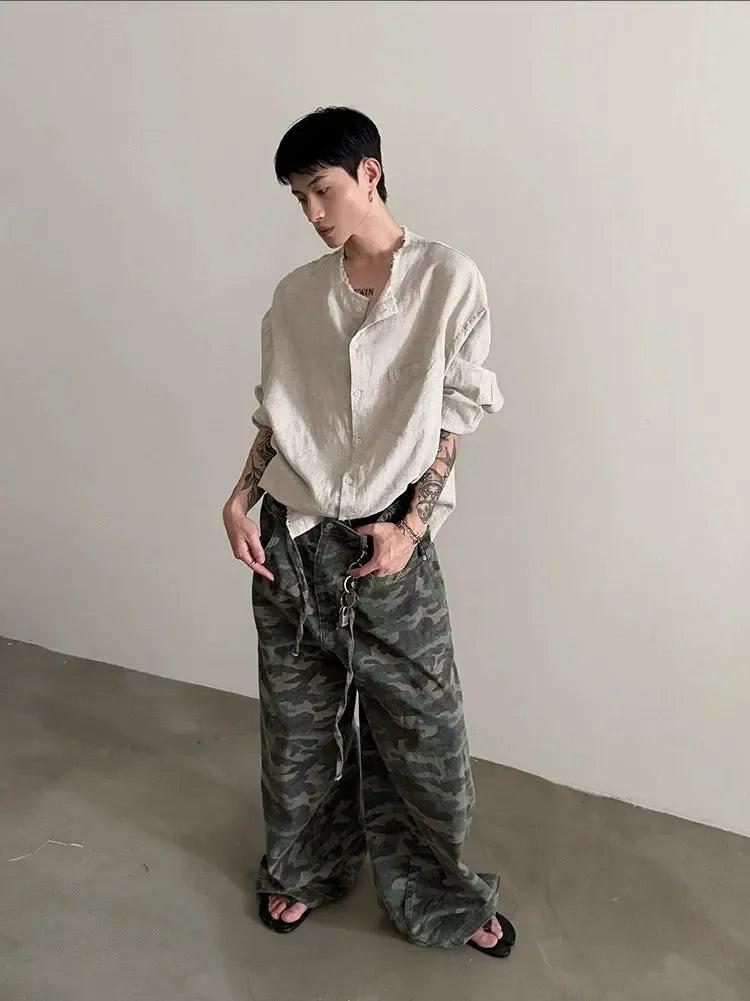 Gen Faded Camo Wide Pants-korean-fashion-Pants-Gen's Closet-OH Garments