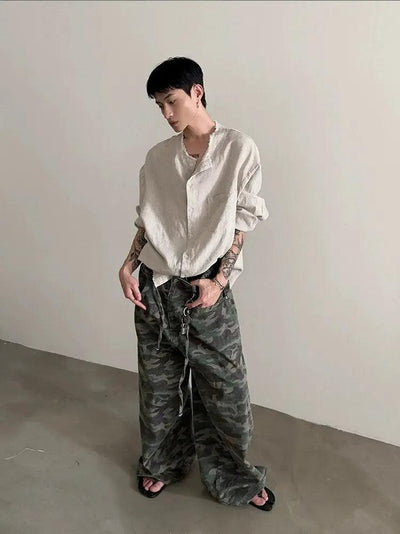 Gen Faded Camo Wide Pants-korean-fashion-Pants-Gen's Closet-OH Garments