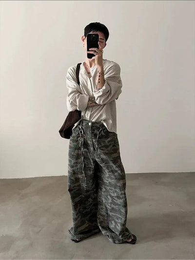 Gen Faded Camo Wide Pants-korean-fashion-Pants-Gen's Closet-OH Garments