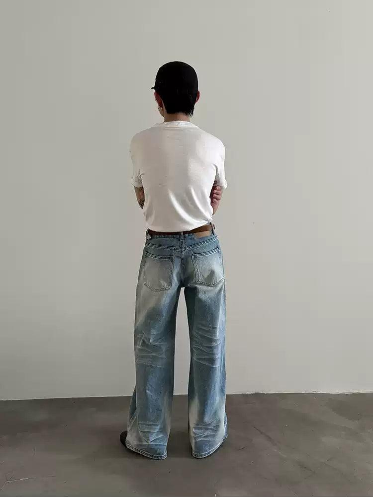 Gen Faded Whiskers Straight Jeans-korean-fashion-Jeans-Gen's Closet-OH Garments