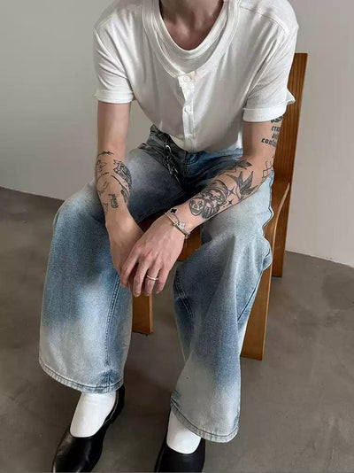 Gen Faded Whiskers Straight Jeans-korean-fashion-Jeans-Gen's Closet-OH Garments
