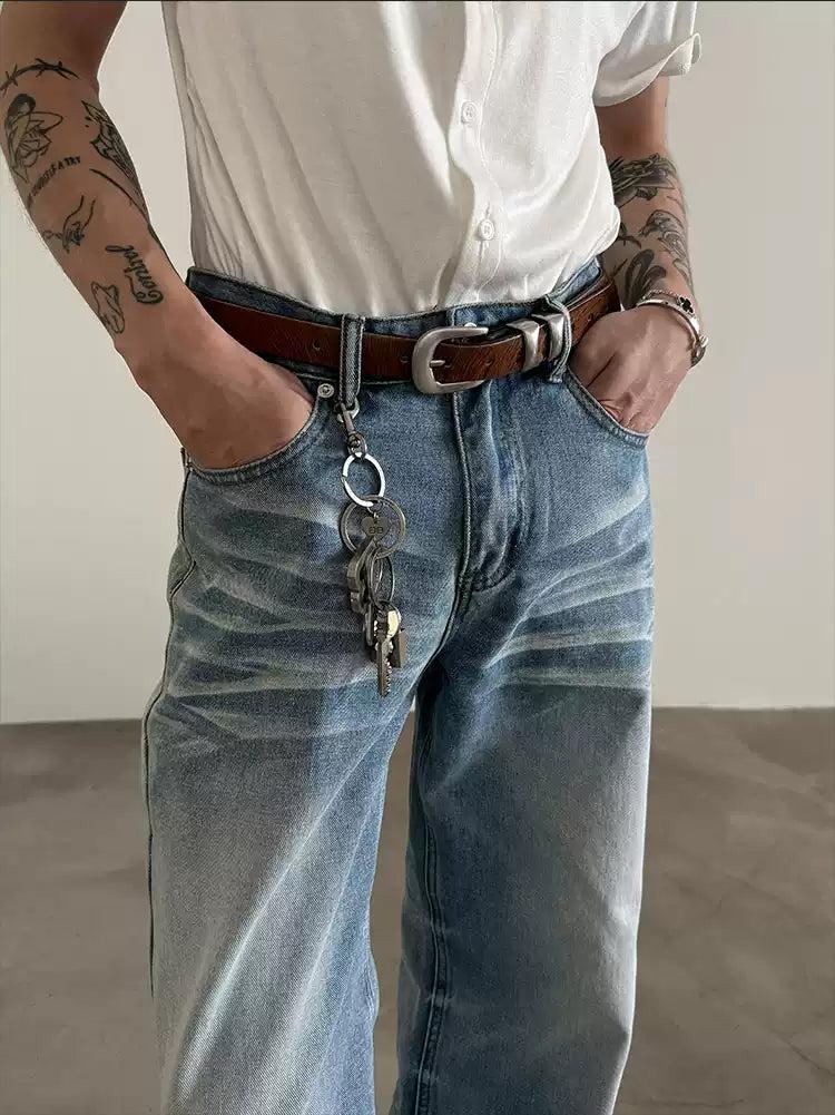 Gen Faded Whiskers Straight Jeans-korean-fashion-Jeans-Gen's Closet-OH Garments