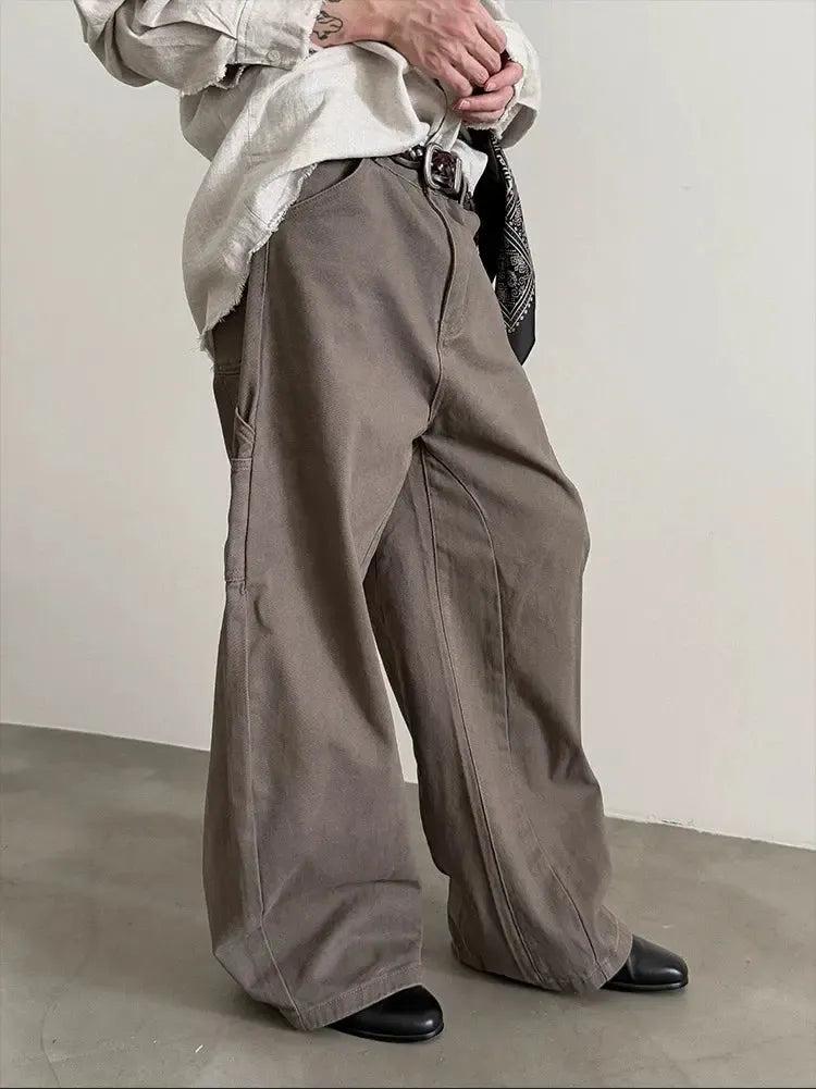 Gen Faded Wide Scimitar Cargo Pants-korean-fashion-Pants-Gen's Closet-OH Garments