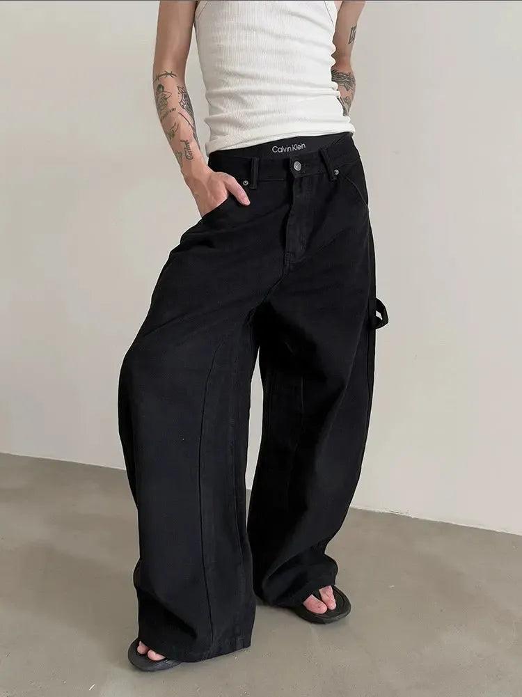 Gen Faded Wide Scimitar Cargo Pants-korean-fashion-Pants-Gen's Closet-OH Garments