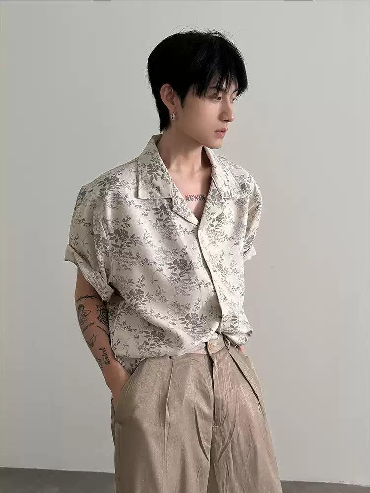 Gen Floral Full-Print Shirt-korean-fashion-Shirt-Gen's Closet-OH Garments