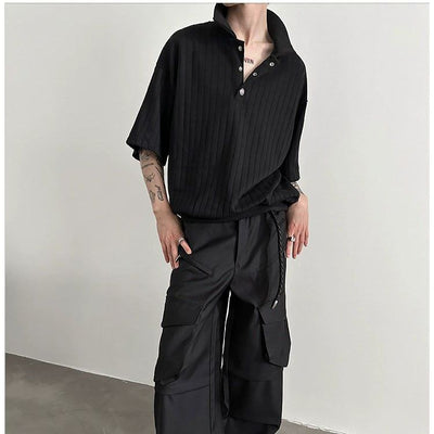 Gen Huge Collar Lined Polo-korean-fashion-Polo-Gen's Closet-OH Garments