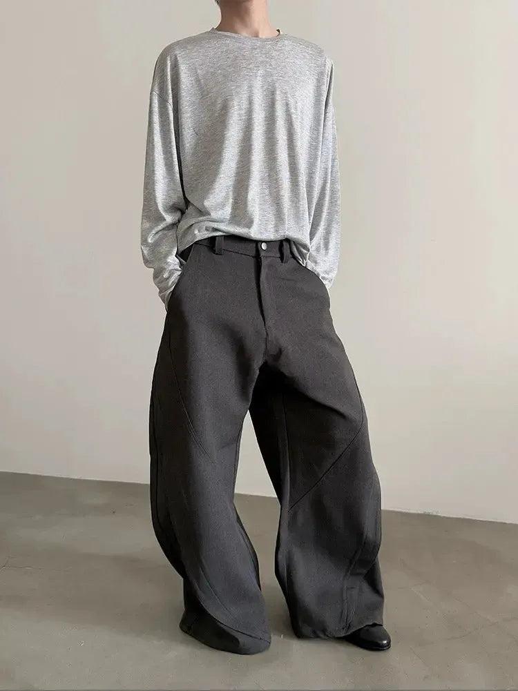 Gen Irregular Cut Scimitar Trousers-korean-fashion-Trousers-Gen's Closet-OH Garments