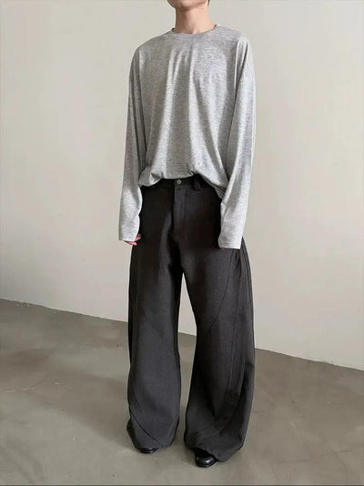 Gen Irregular Cut Scimitar Trousers-korean-fashion-Trousers-Gen's Closet-OH Garments