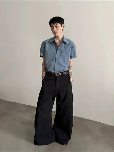 Gen Irregular Cut Scimitar Trousers-korean-fashion-Trousers-Gen's Closet-OH Garments