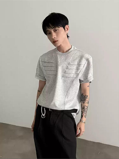Gen Layered Cut Detail T-Shirt-korean-fashion-T-Shirt-Gen's Closet-OH Garments