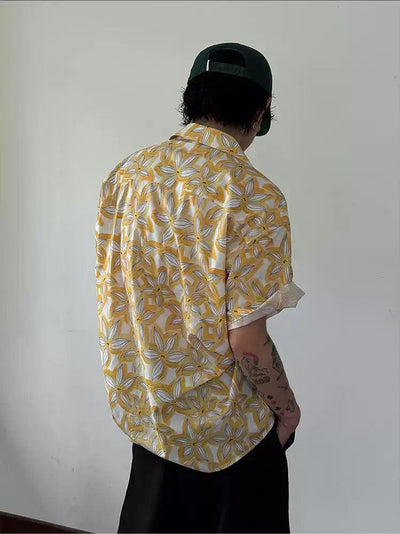 Gen Leisure Floral Print Shirt-korean-fashion-Shirt-Gen's Closet-OH Garments