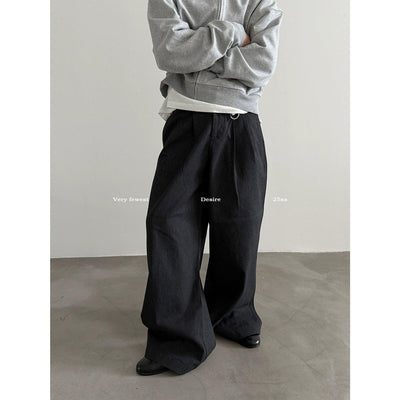 Gen Low Waist Pleated Pants-korean-fashion-Pants-Gen's Closet-OH Garments