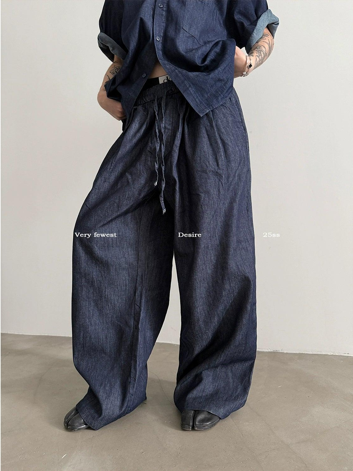 Gen Oversized Fit Drawstring Jeans-korean-fashion-Jeans-Gen's Closet-OH Garments