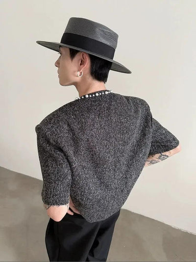 Gen Pearl Detail Shoulder Pad Tweed Blazer-korean-fashion-Blazer-Gen's Closet-OH Garments