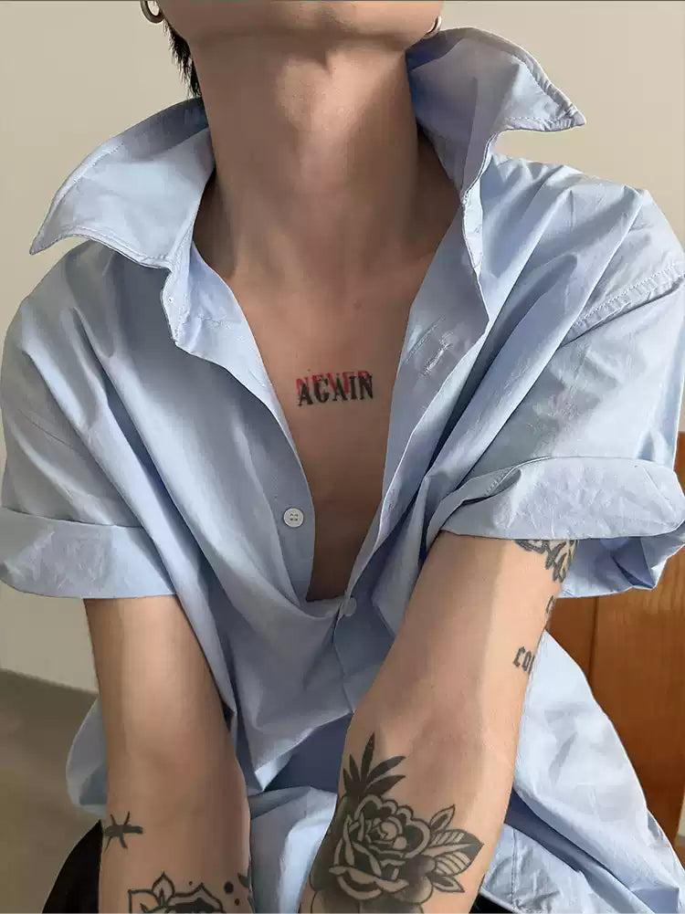 Gen Plain Boxy Buttoned Shirt-korean-fashion-Shirt-Gen's Closet-OH Garments