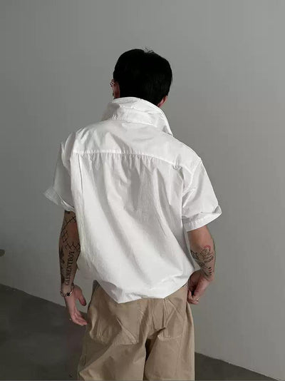 Gen Plain Boxy Buttoned Shirt-korean-fashion-Shirt-Gen's Closet-OH Garments
