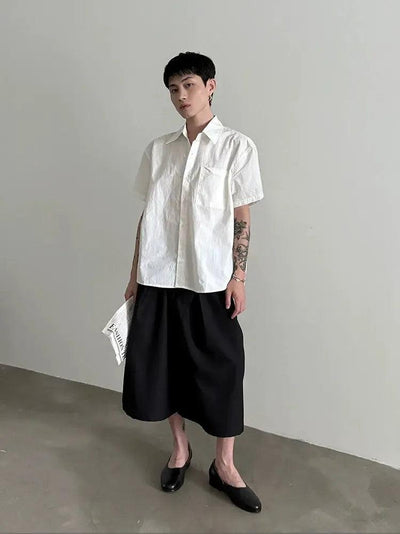 Gen Plain Pocket Shirt-korean-fashion-Shirt-Gen's Closet-OH Garments