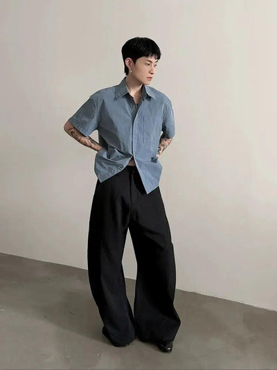 Gen Plain Pocket Shirt-korean-fashion-Shirt-Gen's Closet-OH Garments