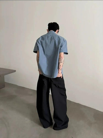 Gen Plain Pocket Shirt-korean-fashion-Shirt-Gen's Closet-OH Garments