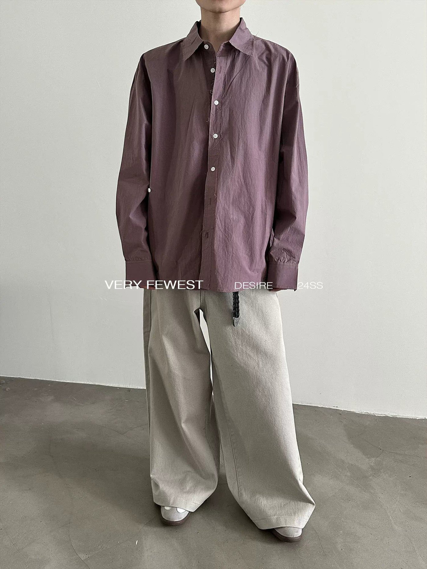 Gen Plain Raw Edge Shirt-korean-fashion-Shirt-Gen's Closet-OH Garments