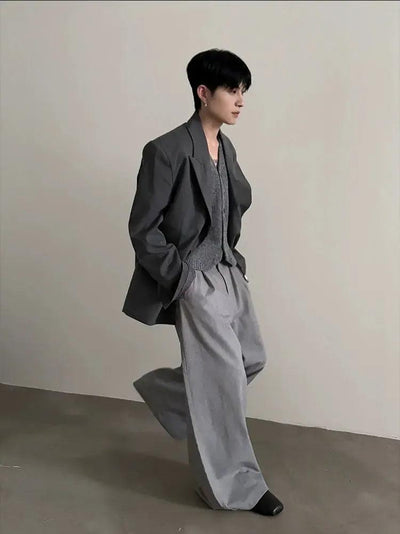 Gen Pleated Loose Fit Pants-korean-fashion-Jeans-Gen's Closet-OH Garments
