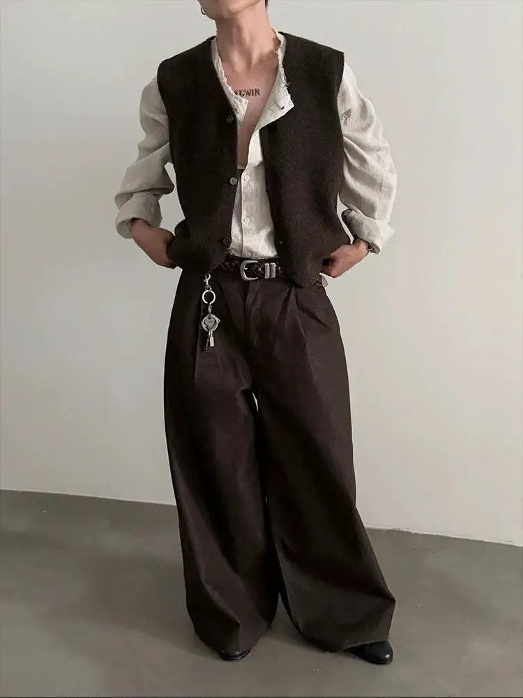 Gen Pleated Loose Fit Pants-korean-fashion-Jeans-Gen's Closet-OH Garments