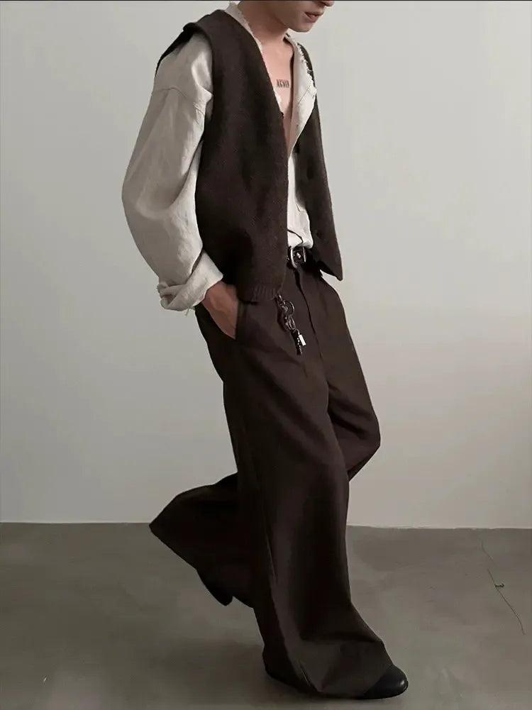 Gen Pleated Loose Fit Pants-korean-fashion-Jeans-Gen's Closet-OH Garments