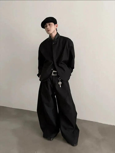 Gen Pleated Oversized Fit Pants-korean-fashion-Pants-Gen's Closet-OH Garments