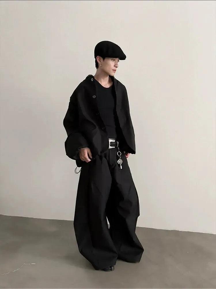 Gen Pleated Oversized Fit Pants-korean-fashion-Pants-Gen's Closet-OH Garments