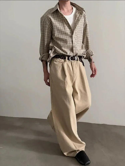 Gen Pleated Relax Fit Jeans-korean-fashion-Jeans-Gen's Closet-OH Garments