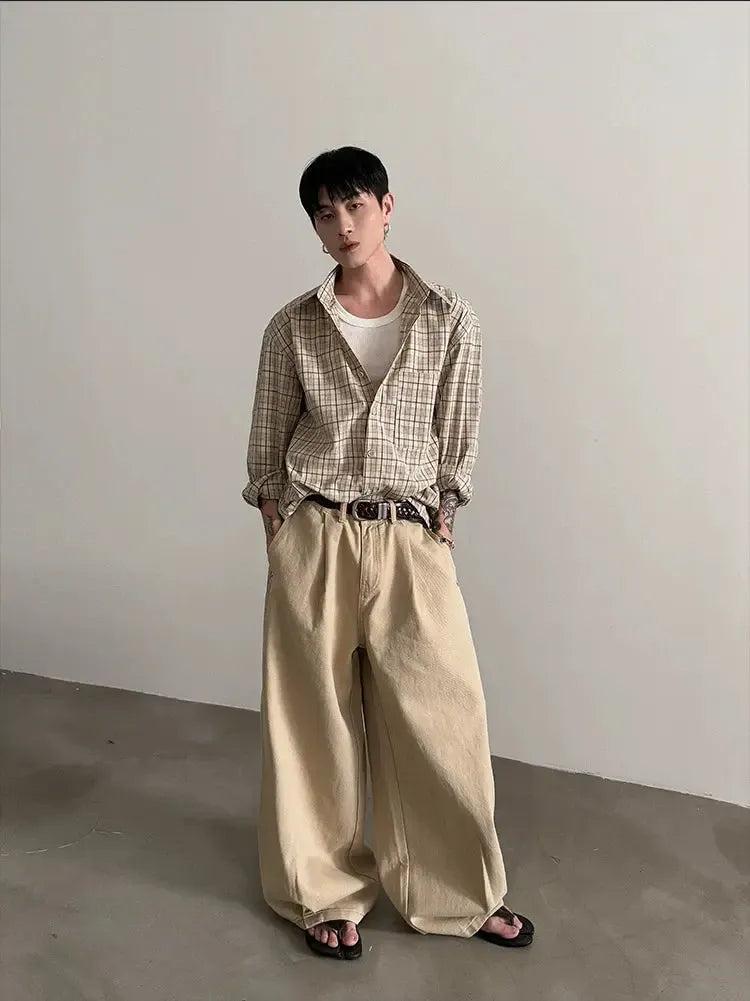 Gen Pleated Relax Fit Jeans-korean-fashion-Jeans-Gen's Closet-OH Garments