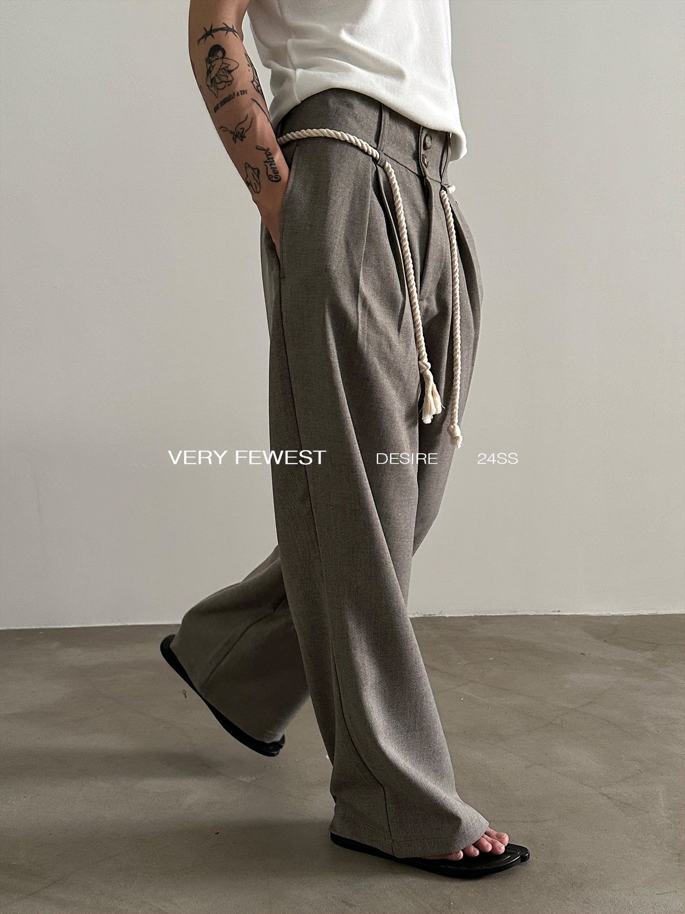 Gen Pleated Rope Detail Trousers-korean-fashion-Trousers-Gen's Closet-OH Garments