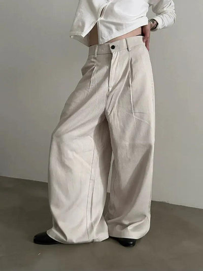 Gen Pleated Wide Leg Pants-korean-fashion-Pants-Gen's Closet-OH Garments