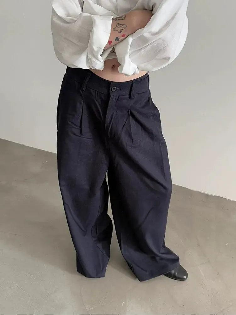 Gen Pleated Wide Leg Pants-korean-fashion-Pants-Gen's Closet-OH Garments