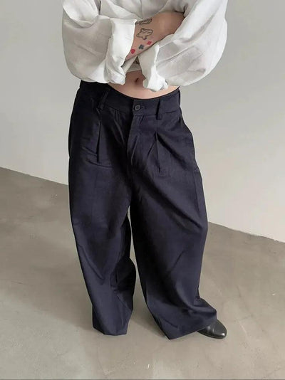 Gen Pleated Wide Leg Pants-korean-fashion-Pants-Gen's Closet-OH Garments