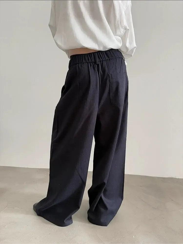Gen Pleated Wide Leg Pants-korean-fashion-Pants-Gen's Closet-OH Garments